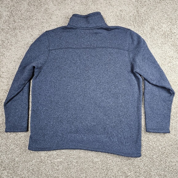 The North Face Mens XXL Pullover 1/4 Zip Sweatshirt Fleece Blue Orange - Picture 4 of 8